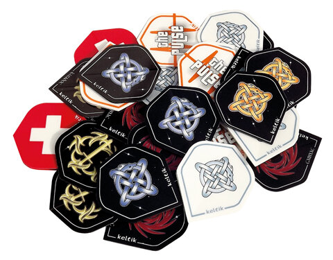 50er Set Keltik Dart Flights Standard gemischt