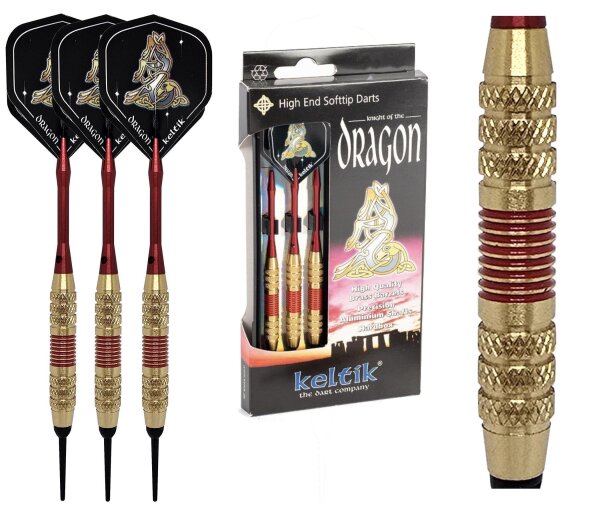 Softdart Soft Dart Pfeile Keltik Dragon rot in 16g + 18g