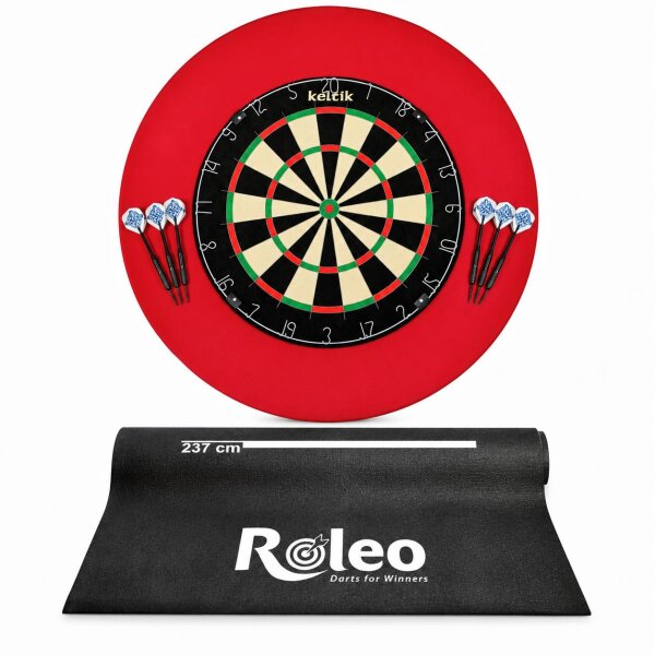 Keltik Steeldart Komplettset mit Board, Pfeilen, Ring & Matte